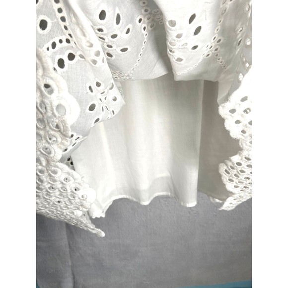 ASOS White Eyelet Off-Shoulder Mini Dress - Picture 6 of 8